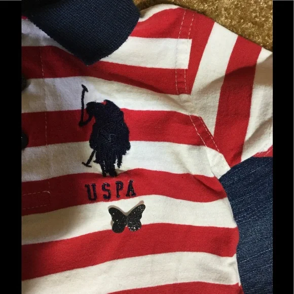 US POLO ASSOCIATION INFANT JEANS and SHIRT 3-6 mo. - Picture 2 of 8